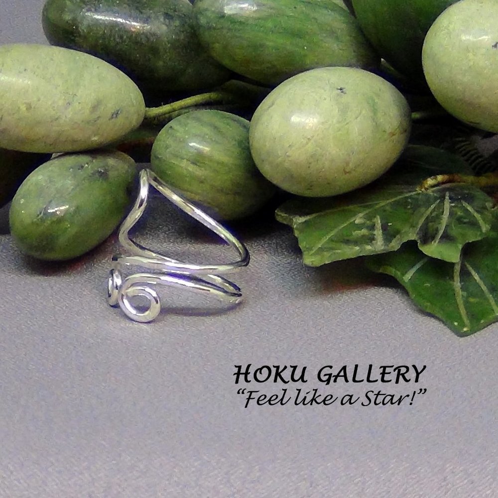 NWOT Adjustable Ring, 14ga Sterling Silver Wire, Hammered & Wire wrapped, size 9